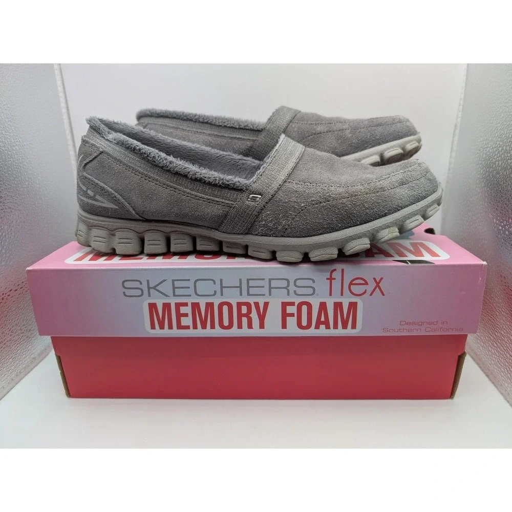 Skechers Women's Memory Foam EZ Flex 2 9.5 Motion Slip On Gray 22647 CCL